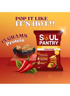 Soul Pantry Pack Of 3 Peri Peri Protein Chips With High Protein Crunch, Bold Peri Peri Flavor  - Image 3