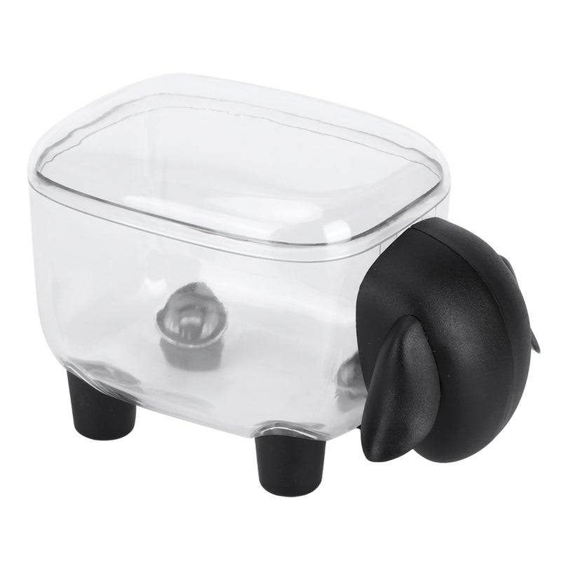 Cute Cartoon Stationery Cotton Swab Makeup Cotton Storage Box Holder Organizer (Black Sheep) - Image 2