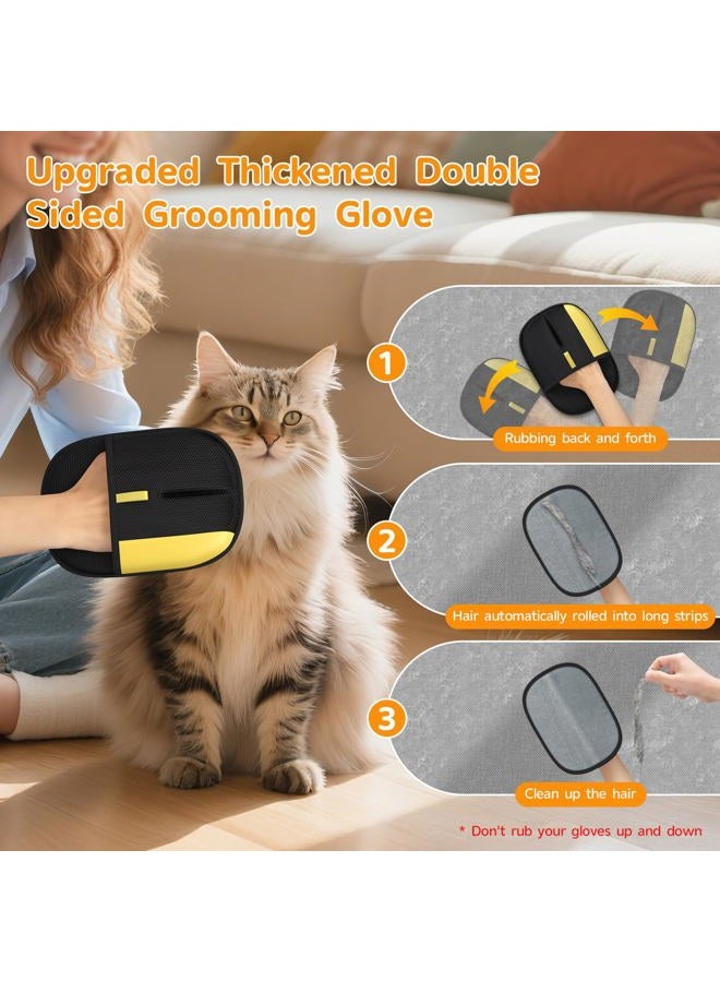 Ulyuhoda Pet Hair Remover - 2025 New Electrostatic Magic Brush Pet Hair Remover Glove, Reusable Cat & Dog Hair Remover Tool for Clothing, Couch, Furniture, Carpet, Car Seat, Cat Grooming Glove, 1 PCS - Image 5