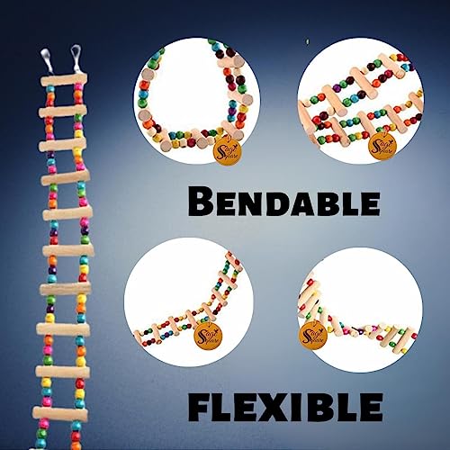 Sage Square Bird Playful Cage Accessories (Ladder 48cm) - Image 5