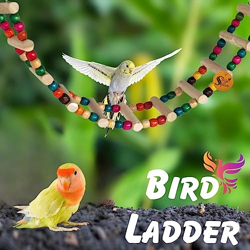 Sage Square Bird Playful Cage Accessories (Ladder 48cm) - Image 2