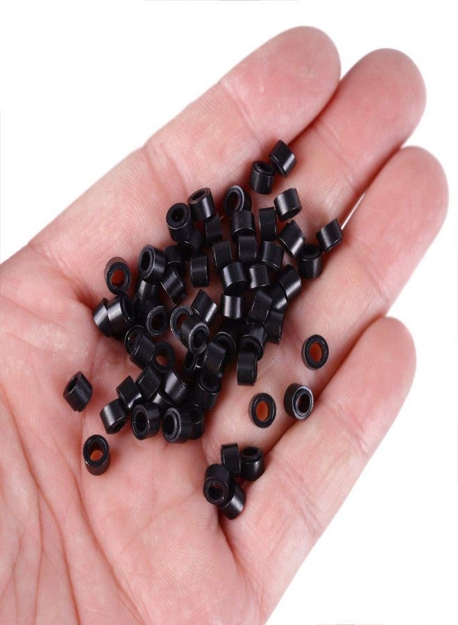 G4 VISION 5mm 500 Micro Silicone Lined Nano Link Rings Crimp Beads Hair Extension Tools Invisible (Dark Brown) - Image 4