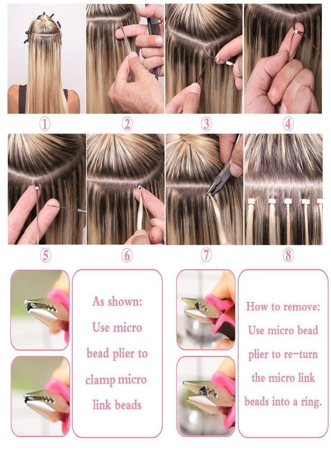 G4 VISION 5mm 500 Micro Silicone Lined Nano Link Rings Crimp Beads Hair Extension Tools Invisible (Dark Brown) - Image 3
