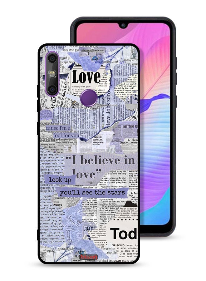 Tolwak Huawei Enjoy 20e Protective Case Cover Newspaper Pieces - Image 1