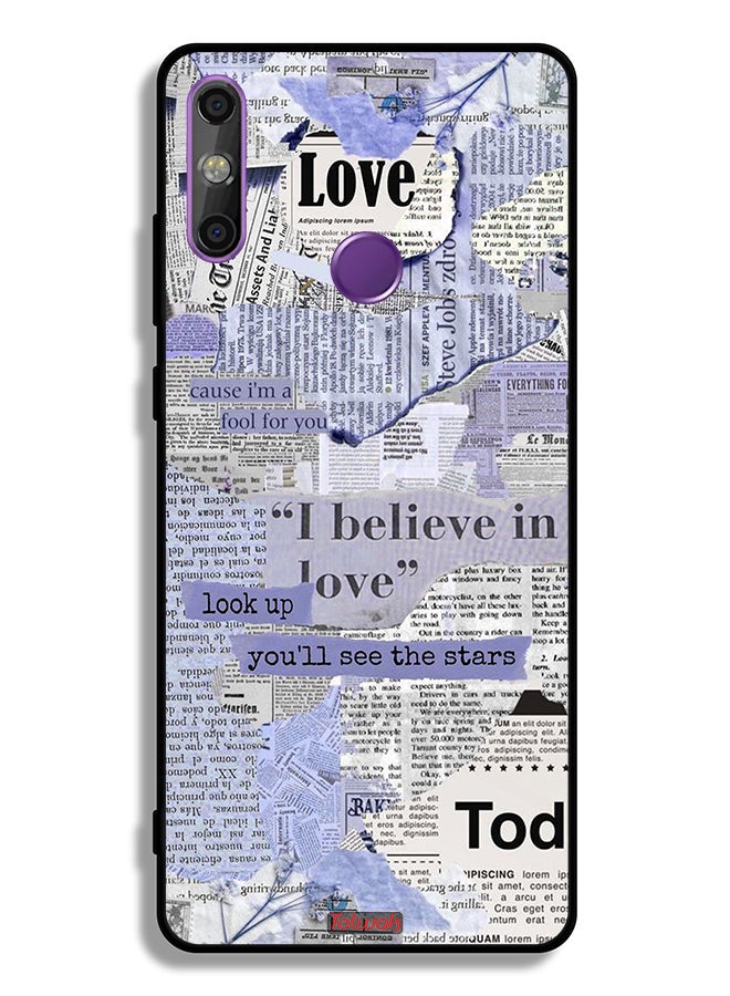 Tolwak Huawei Enjoy 20e Protective Case Cover Newspaper Pieces - Image 2