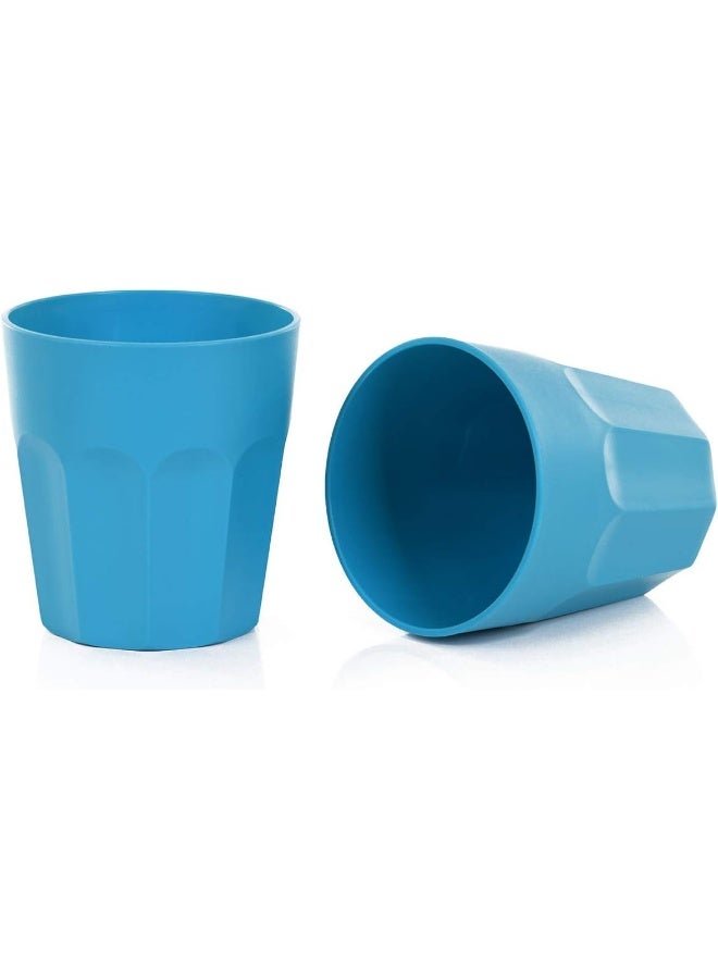 High Grade Unbreakable Cups, Tumblers 230ml 4pc Pack - Blue - Image 3