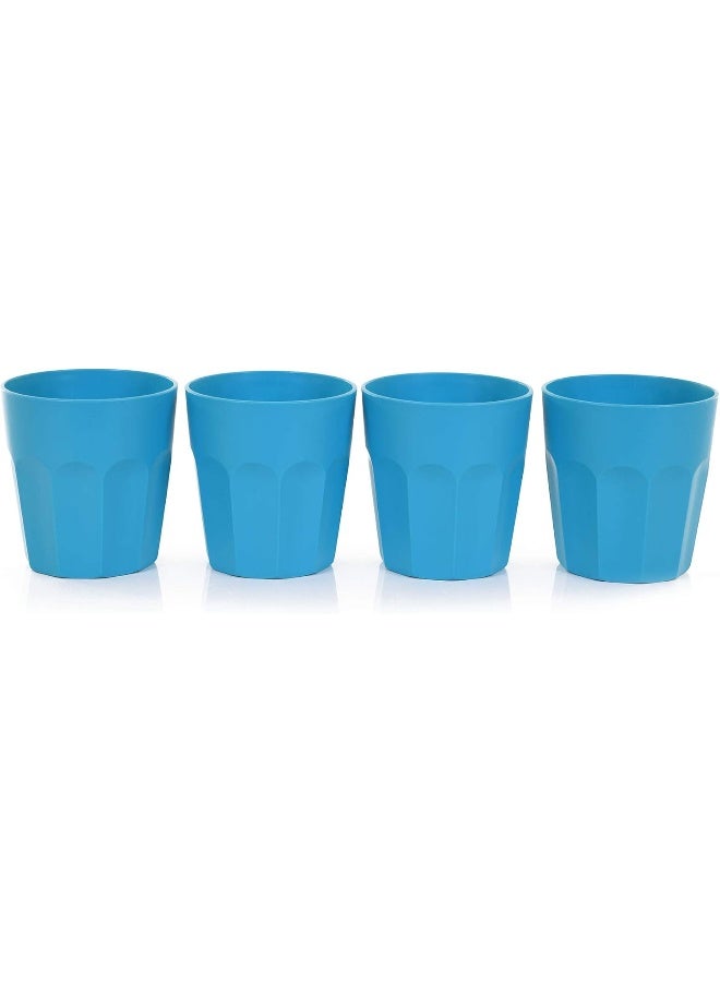 High Grade Unbreakable Cups, Tumblers 230ml 4pc Pack - Blue - Image 1