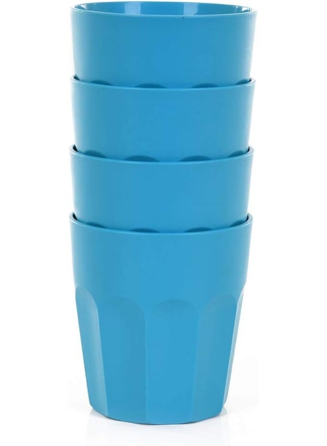 High Grade Unbreakable Cups, Tumblers 230ml 4pc Pack - Blue - Image 2