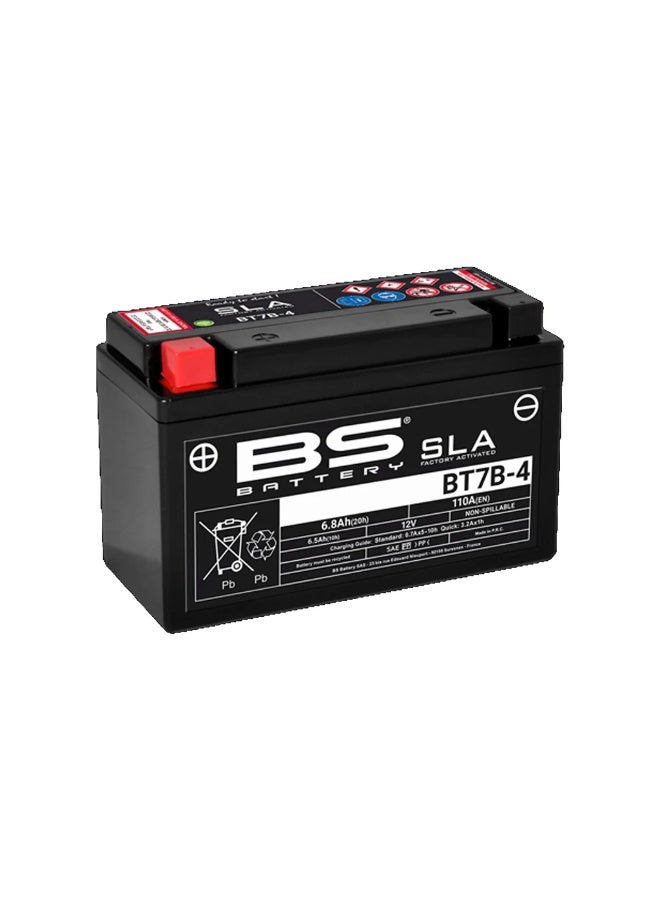 بطارية دراجة نارية BT7B-4 SLA 12V 6.8Ah خالية من الصيانة