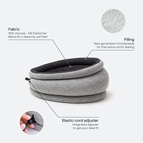 OSTRICH PILLOW Ostrichpillow Light Commuting, Travel Pillow & Power Nap Pillow - Premium Comfort & Lightweight, Adjustable to Your Head, Small & Versatile (Midnight Grey) - Image 2