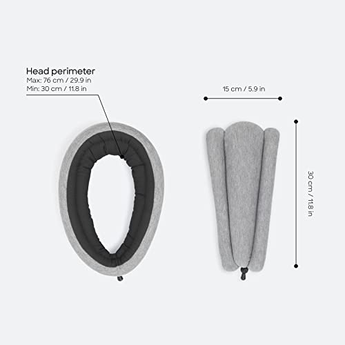OSTRICH PILLOW Ostrichpillow Light Commuting, Travel Pillow & Power Nap Pillow - Premium Comfort & Lightweight, Adjustable to Your Head, Small & Versatile (Midnight Grey) - Image 3