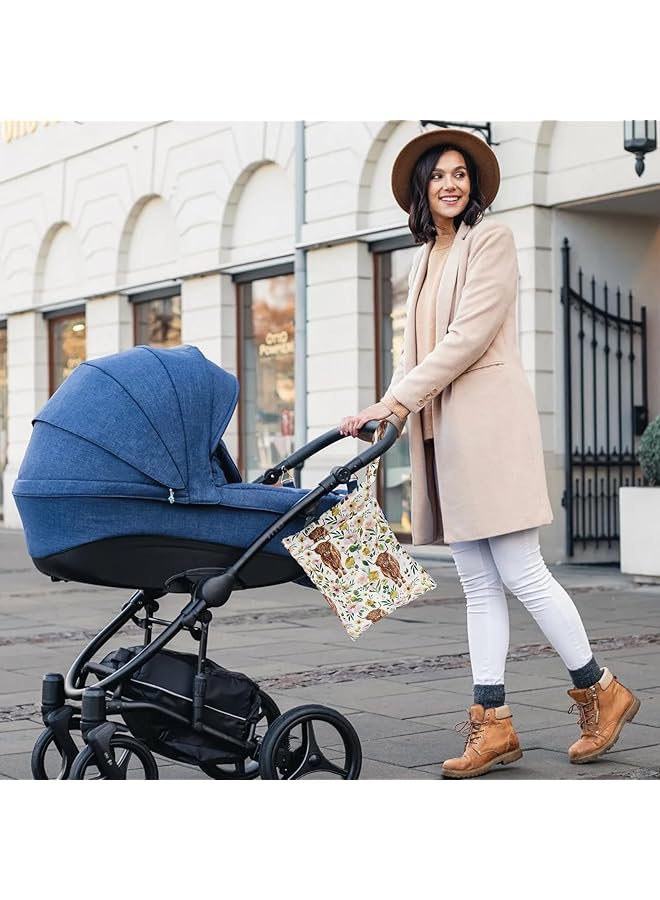 KASTWAVE 2 Pcs Waterproof Wet Dry Bags For Baby For Baby Diapers & Breast Pump Parts Waterproof Reusable Wet Bag With Handle Beach Pool Gym Bag Stroller Yoga Toiletries Organizer - Image 4