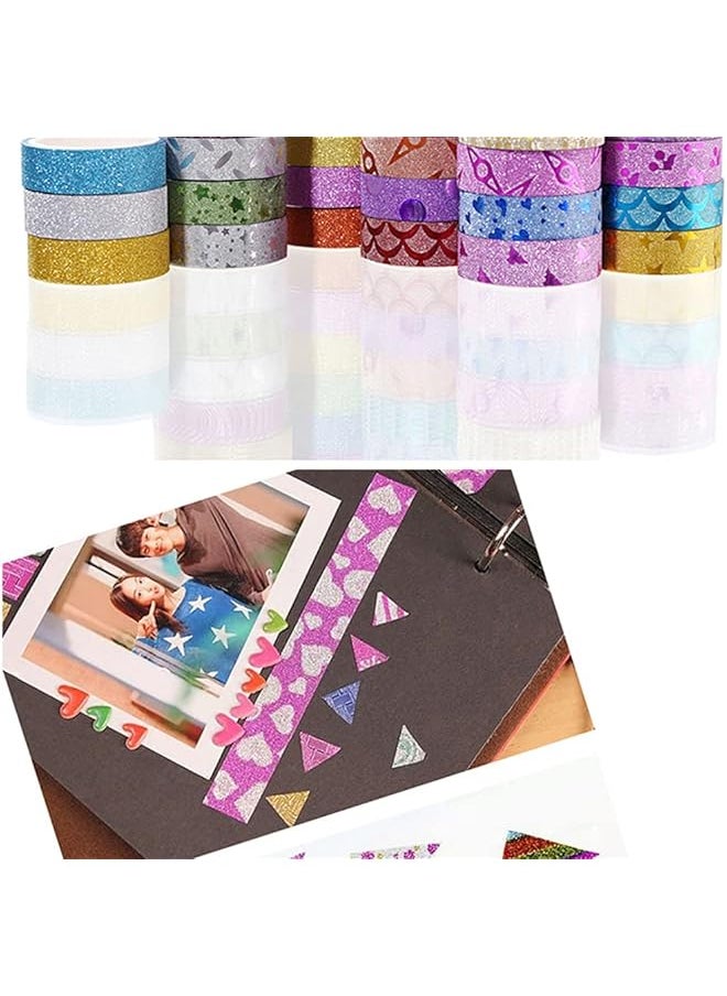 erorex - 30 Rolls Masking Tape Set Decorative Craft Tape Collection For Diy And Gift Wrapping With Colorful Designs And Patterns Random Color - Image 1