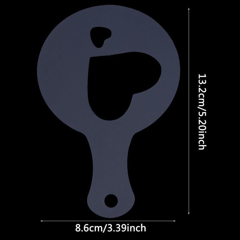 klarako Plastic Coffee Stencils, 16Pcs Coffee Art Template Decorating Stencils Coffee Garland Mould Cake Decorating Tool for Decorating Oatmeal Cupcake, Coffee, Cake, Cappuccino, Mousse, Hot Chocolate - Image 3