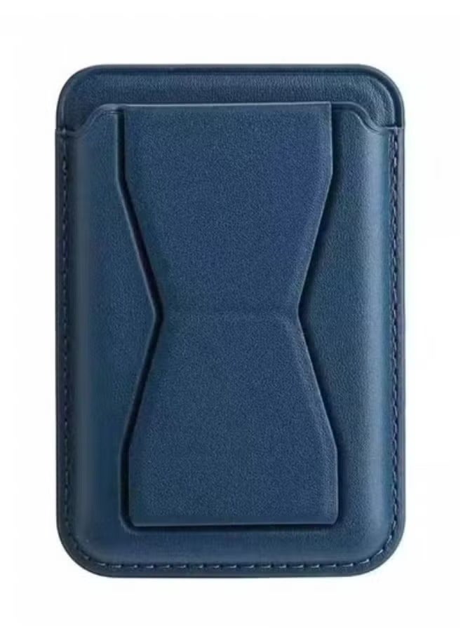 MagSafe Leather Bracket Clip Stand Card Holder for iPhone – 3-in-1 Magnetic Wallet with PU Leather Kickstand, Grip & Card Sleeve | Ultra-Slim Magnetic Attachment for MagSafe-Enabled iPhones | Hands-Free Viewing Stand for Video Calls, Streaming & Daily Use - Image 1