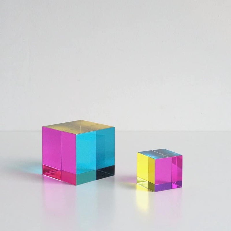 CMY Cubes Original (50mm) - Cyan, Magenta & Yellow Cube - Optical Color Cube - Teaches Subtractive Color Mixing for Ages 15+, Educational, Scientific, Physics & Kinetic Art Desk Object, STEAM - Image 4