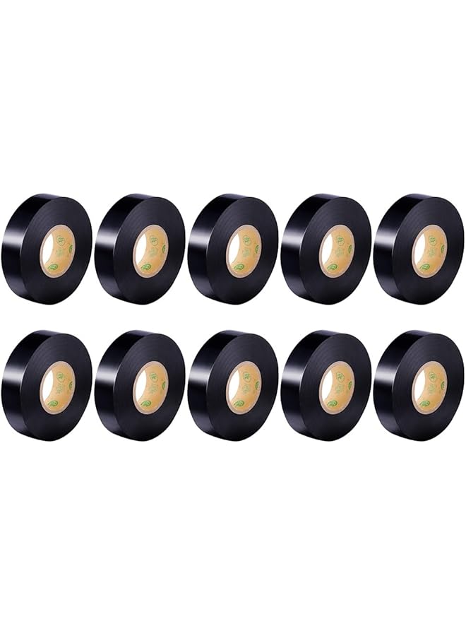 PROMASS promass Black Electrical Tape Waterproof,Pro Grade Black Electrical Tape Jumbo Roll, Industrial Grade UL/CSA Listed High Temp Electrical Tape Electric Super Vinyl,1.7mm x 20m x10 Rolls  - Image 1
