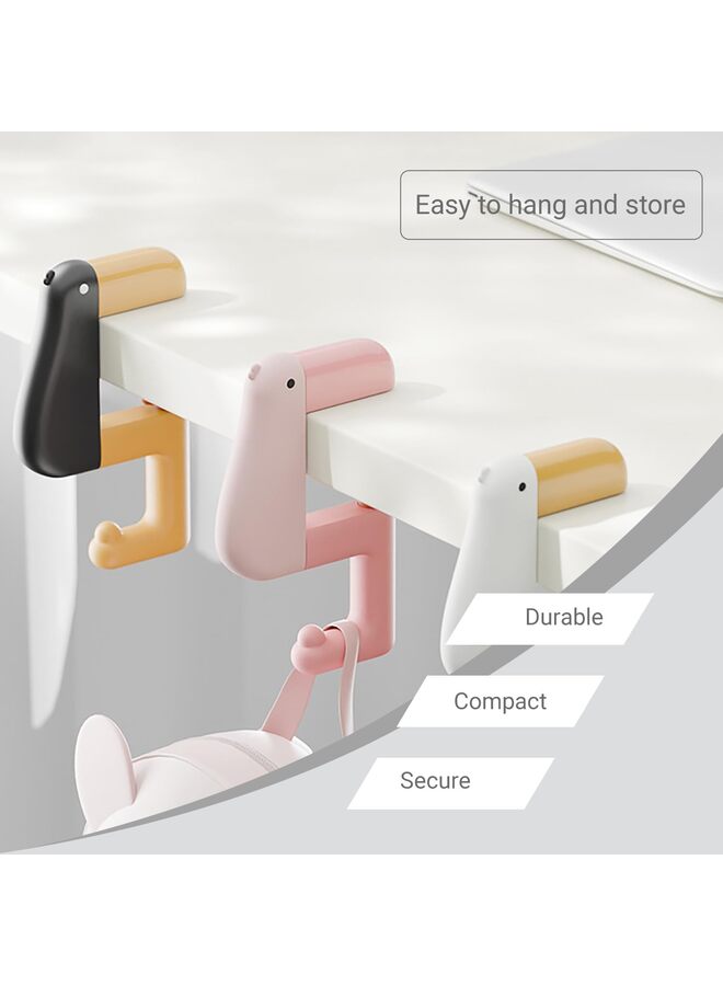 Portable Duck Shaped Detachable Non-Slip Folding Table Hook – No-Drill Purse Hanger & Bag Clamp for School/Office Desk Storage & Organization - Image 2