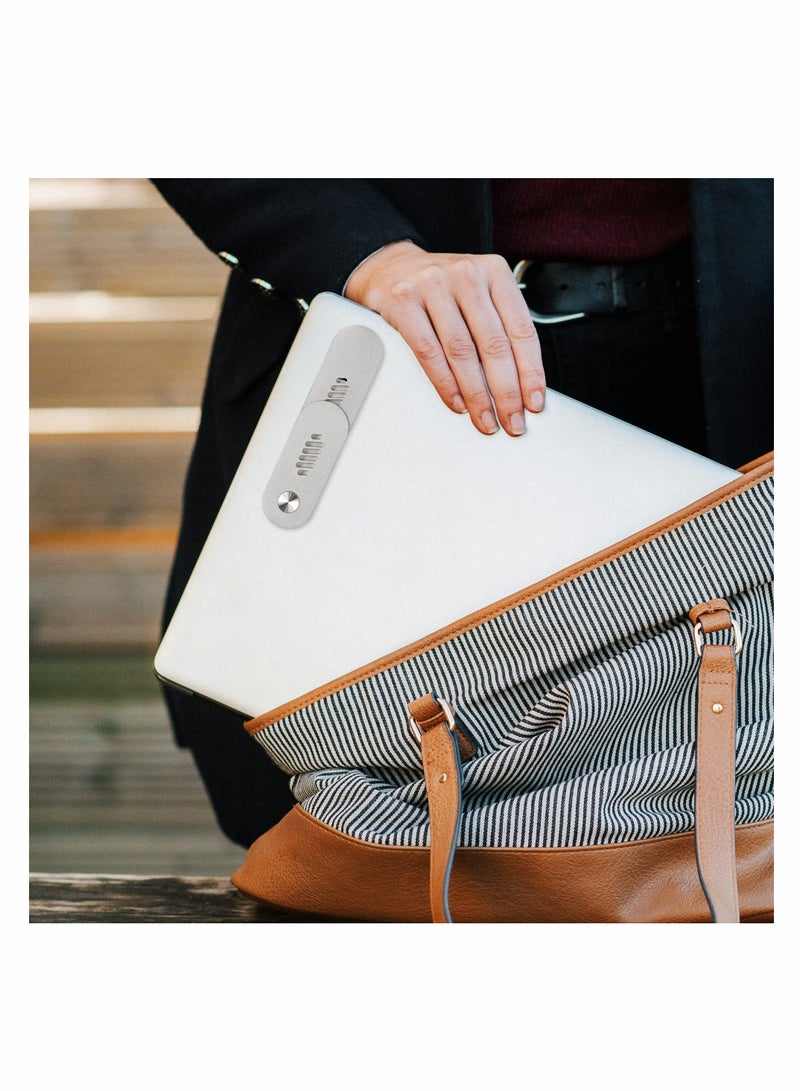 Adjustable & Foldable Laptop Stand with Magnetic Phone Holder - Slim Portable Side Mount Clip for Monitors & Smartphones - Image 4