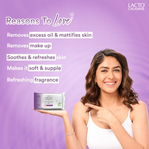 Lacto Calamine Oil Control Face Wipes 30N each- Pack of 1 | Makeup Remover Wipes | Wet Tissue for Face With Neem, Aloe Vera & Niacinamide | Wet Wipes for Women & Men | Pararben & Alcohol Free - Image 2
