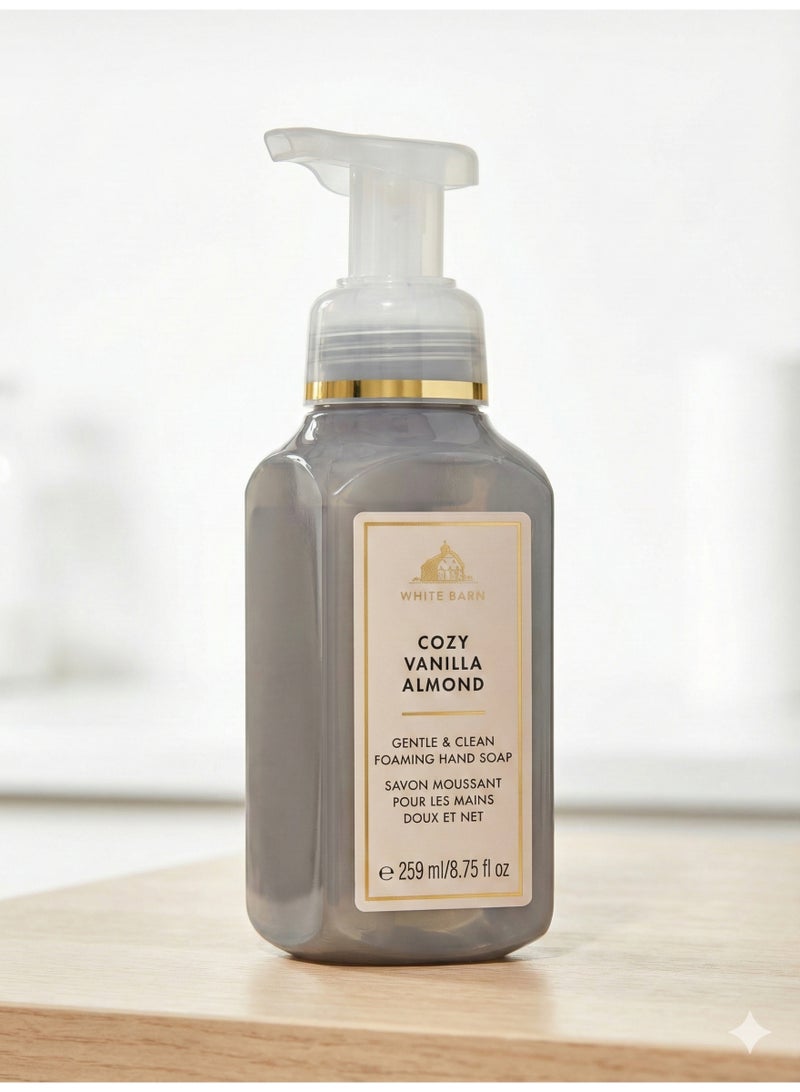 صابون يد رغوي ناعم ونظيف بنكهة الفانيليا واللوز الدافئ