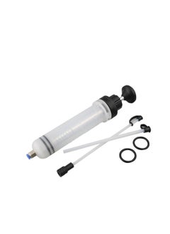 Fluid Extractor 200CC Oil Extractor Pump Manual Hand Suction Vacuum Plastic Automotive Fluid Syringe Pump Car Fuel Transfer 7oz Syringe Type Oil Pump