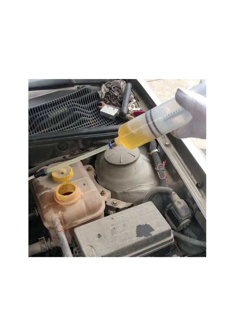 Generic - Fluid Extractor 200CC Oil Extractor Pump Manual Hand Suction Vacuum Plastic Automotive Fluid Syringe Pump Car Fuel Transfer 7oz Syringe Type Oil Pump - Image 1