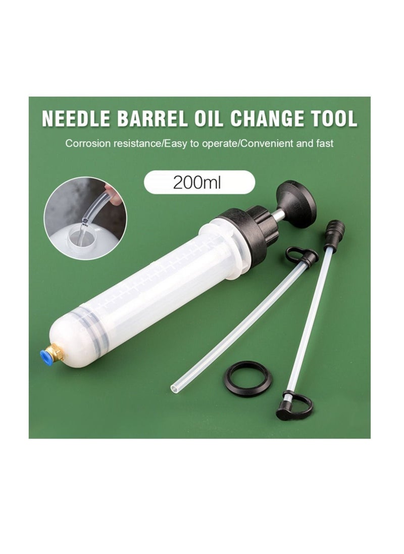 Generic - Fluid Extractor 200CC Oil Extractor Pump Manual Hand Suction Vacuum Plastic Automotive Fluid Syringe Pump Car Fuel Transfer 7oz Syringe Type Oil Pump - Image 1