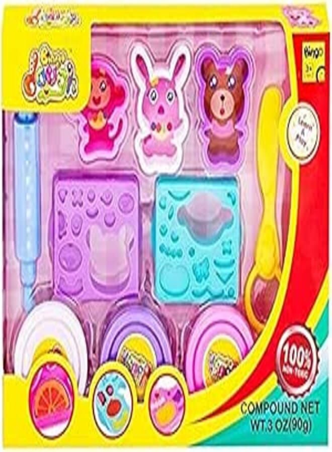Bingo Dough Vegetables/Teddy Bear Mold + 3 Cans - Rabbit