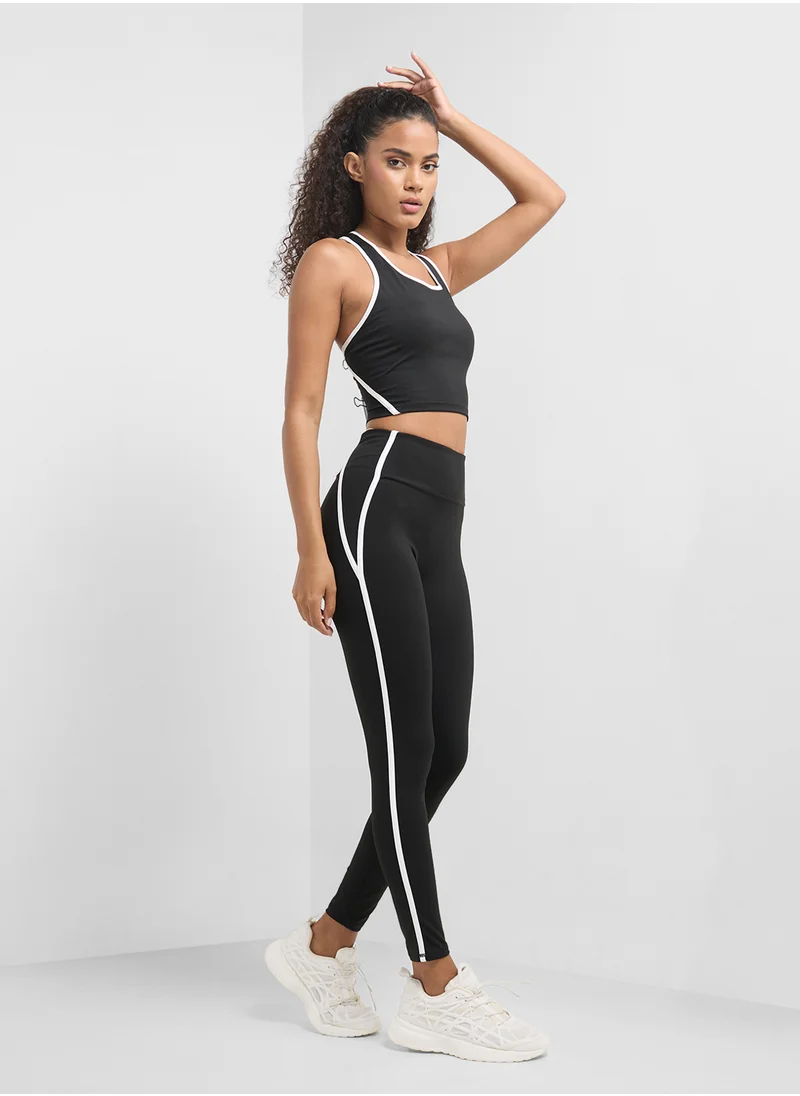 فورورد Seamless Leggings With Contrast Trim