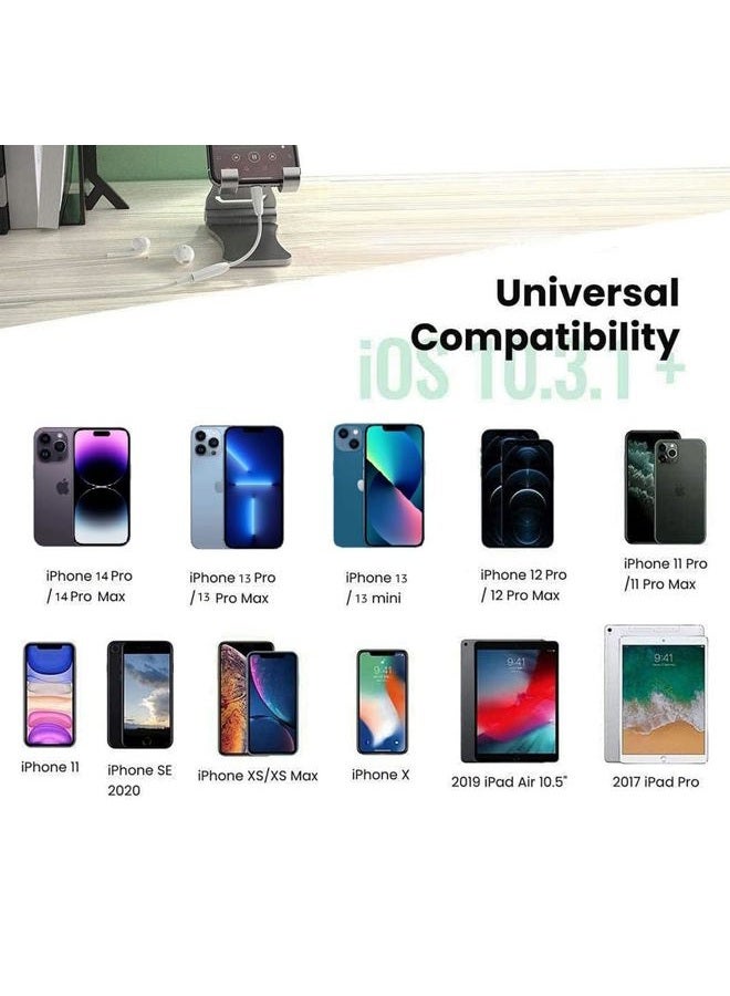 esbeecables [Apple MFi Certified] Apple Lightning to 3.5 mm Headphone Jack Adapter, 3 Pack iPhone to 3.5mm Aux Audio Cable Adapter Converter Cable Dongle Compatible for iPhone 14 13 12 11 Pro Max XS XR X 8 7 iPad - Image 4