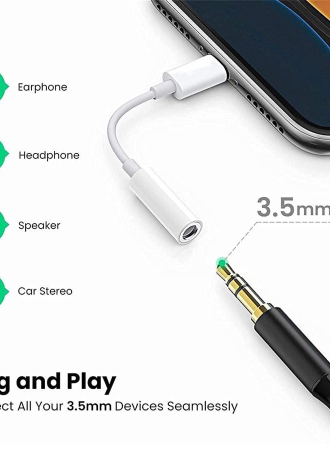 esbeecables [Apple MFi Certified] Apple Lightning to 3.5 mm Headphone Jack Adapter, 3 Pack iPhone to 3.5mm Aux Audio Cable Adapter Converter Cable Dongle Compatible for iPhone 14 13 12 11 Pro Max XS XR X 8 7 iPad - Image 2