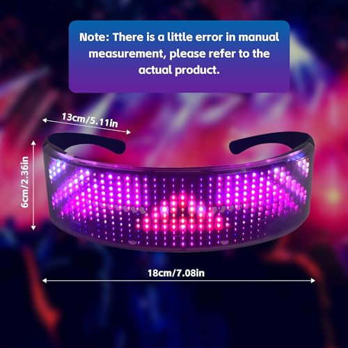 AmaCielo LED GlassesGlow Light up Glasses for Adults light up sunglasses for Party Birthday Halloween 432 LED beads - Image 3