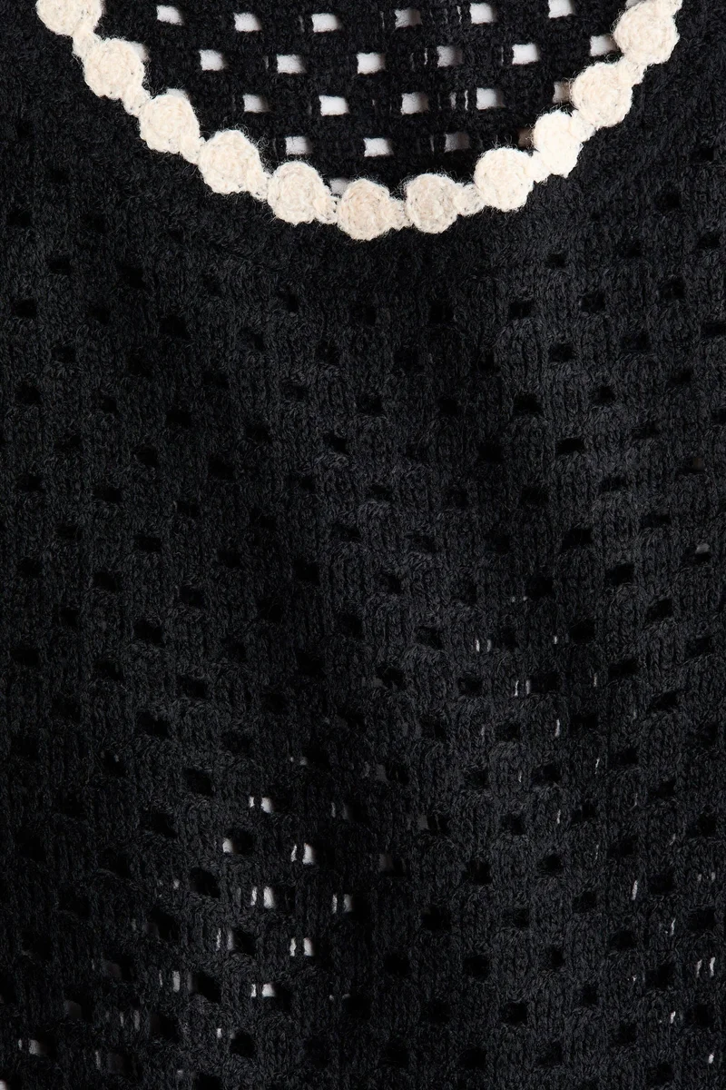 H&M Crochet-look hole-knit top