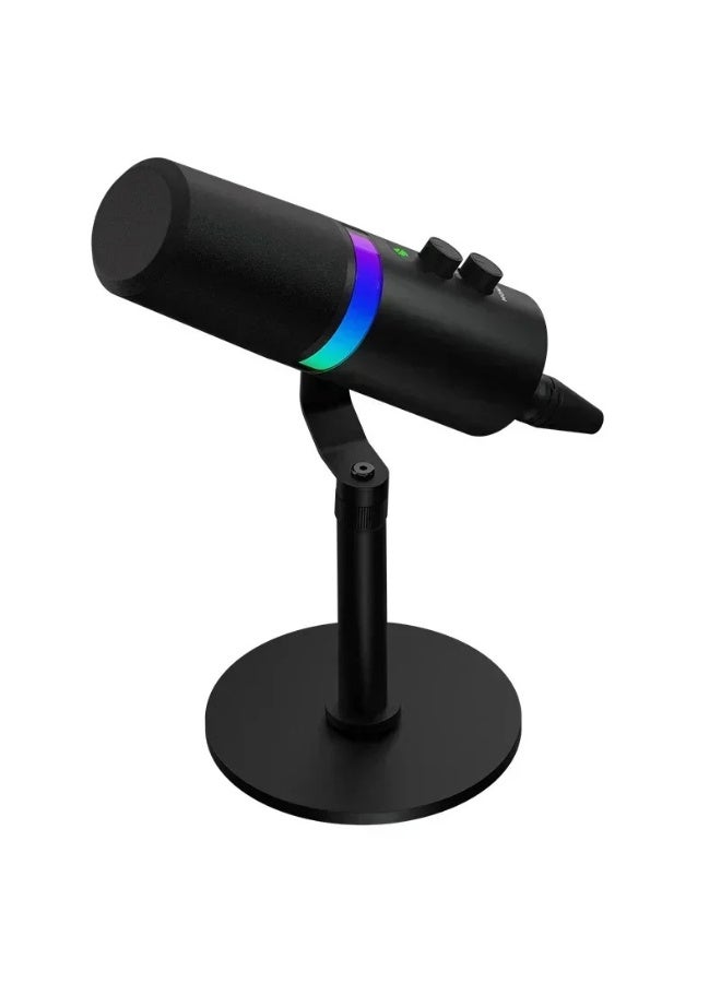 ميكروفون الألعاب الديناميكي الاحترافي ZFSZ NV7 RGB - ميكروفون استوديو مزدوج XLR وUSB-C مع حامل معدني - Image 1