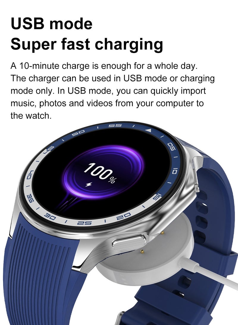 RollsTimi  Men's Smart Watches Men's Smart Watches, 1.43-Inch AMOLED High-Definition Screen, Support Bluetooth Calls, Activity Tracking, Heart Rate Monitoring, Sports and Fitness Watches, DT Watch X Black Strap Models. - Image 3