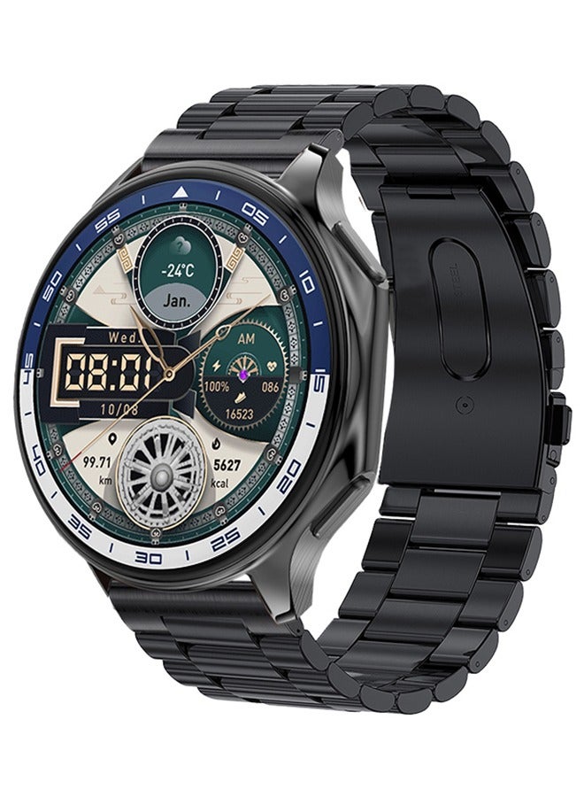 RollsTimi  Men's Smart Watches Men's Smart Watches, 1.43-Inch AMOLED High-Definition Screen, Support Bluetooth Calls, Activity Tracking, Heart Rate Monitoring, Sports and Fitness Watches, DT Watch X Black Strap Models. - Image 1