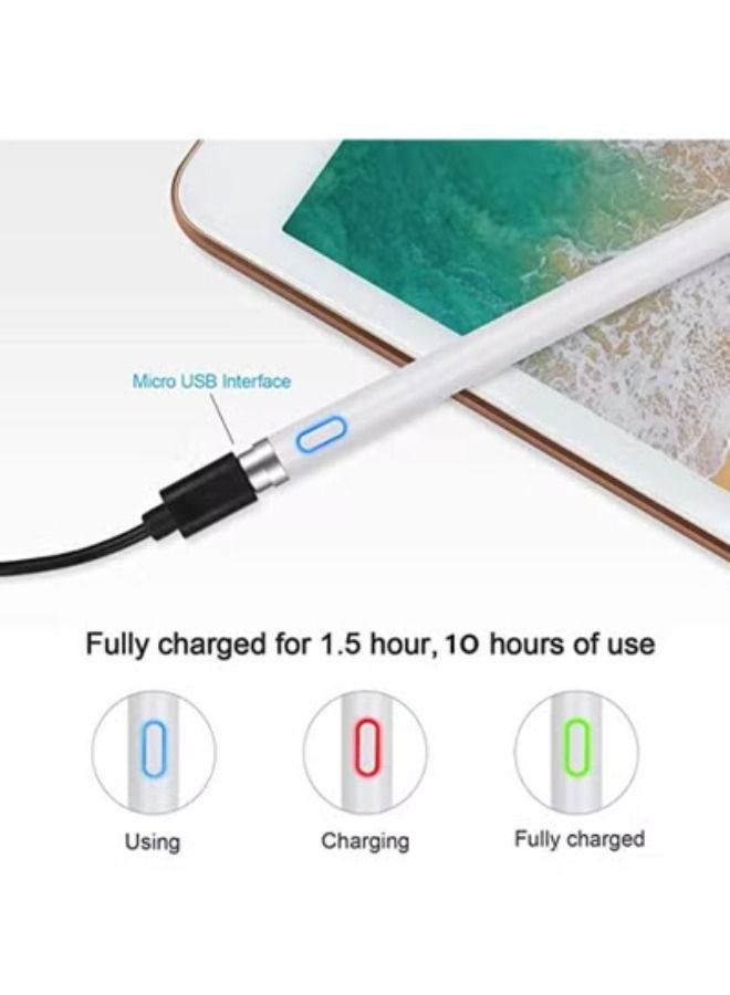 أكاليكس قلم ستايلس رقمي نشط لأبل آي باد 2018 أبيض - Image 4