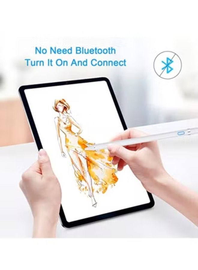 أكاليكس قلم ستايلس رقمي نشط لأبل آي باد 2018 أبيض - Image 2