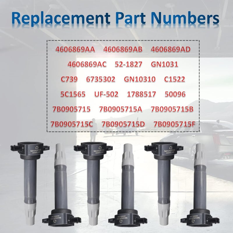 MANATEE Ignition Coils 6 PCS UF502 for Chrysler and Dodge Vehicles - Image 4