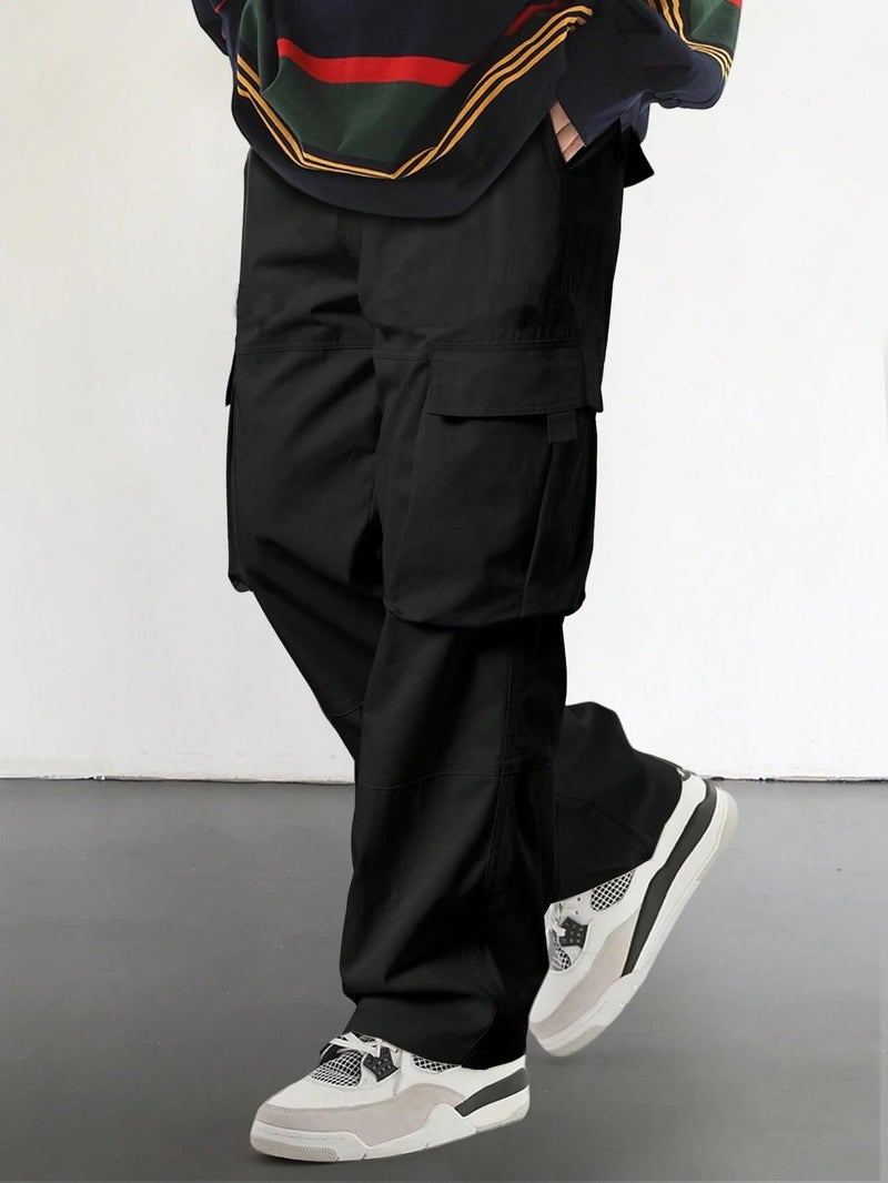 Lymio Men Cargo || Cotton Cargo Pants for Men (51-Black-M) - Image 3