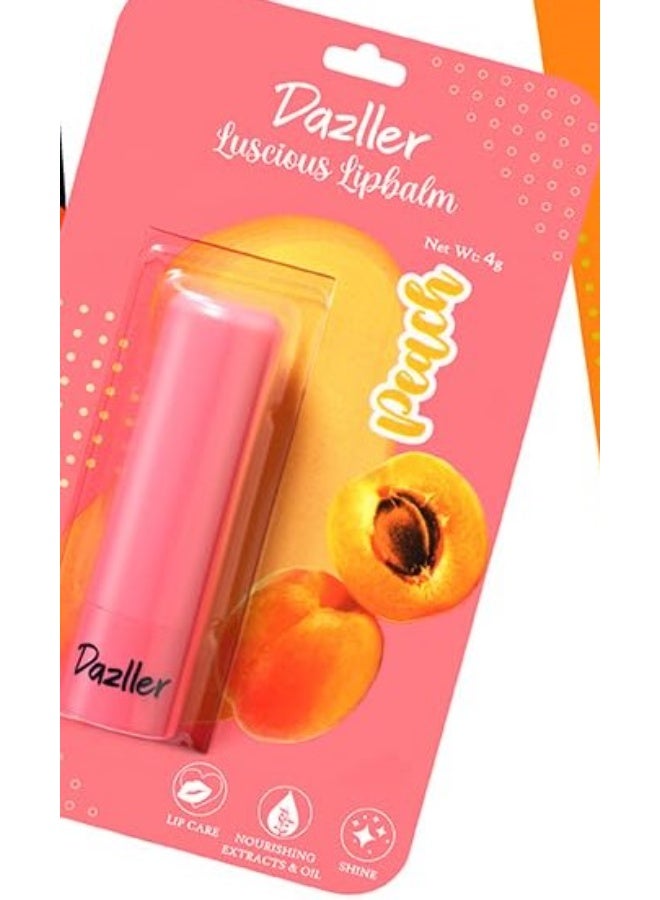 Dazller Luscious Lipbalm, 4G, Lip Treats Trio, Pack of 3, (Peach, Berry, Tuitty Fruitty) |Soothes & Nourishes|Prevents Lip Discoloration - Image 3