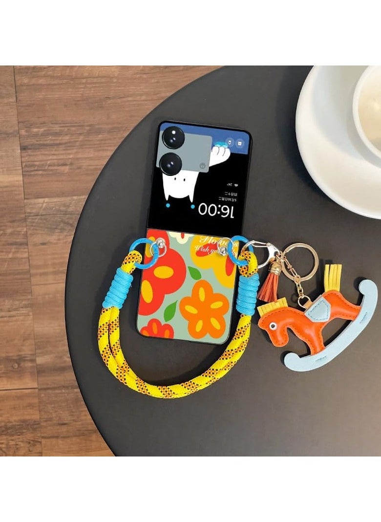 حافظة هاتف Xiaomi Mi Mix Flip (2024)، وهي حافظة هاتف لطيفة غير لامعة مقاومة للصدمات ومقاومة لبصمات الأصابع، وحزام رفيع وسلسلة مفاتيح