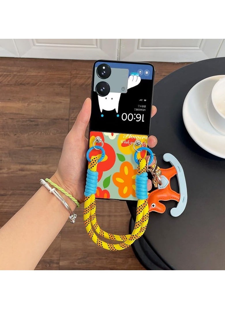 حافظة هاتف Xiaomi Mi Mix Flip (2024)، وهي حافظة هاتف لطيفة غير لامعة مقاومة للصدمات ومقاومة لبصمات الأصابع، وحزام رفيع وسلسلة مفاتيح