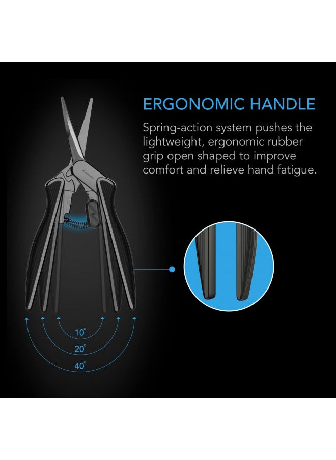 AC Infinity 6.6 Stainless Steel Curved Pruning Shear 2-Pack, Lightweight Ergonomic Design, Curved Precision Blades with Nonstick Titanium Coating for Gardening, Hydroponics, Grow Tents - pzsku/ZB7BC91D35DEDAA141DB1Z/45/_/1731077672/95012da0-f966-4c9d-a628-cbb786c45c13