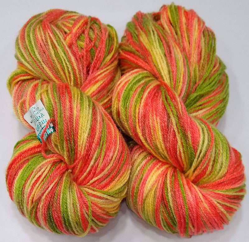 Oswal Knitting Yarn Wool Multi Cream Green Pink 400gm. Woolen Crochet Yarn Thread. Wool Yarn for Knitting. Woolen Thread. - Image 3