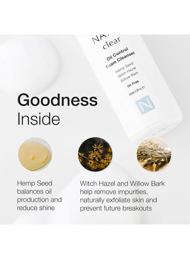 Natio Australia Clear Oil Control Foam Cleanser,150 ml - Acne Face Wash - Face Cleanser with Tea Tree, Witch Hazel - For Oily, Acne Prone Skin - Image 3