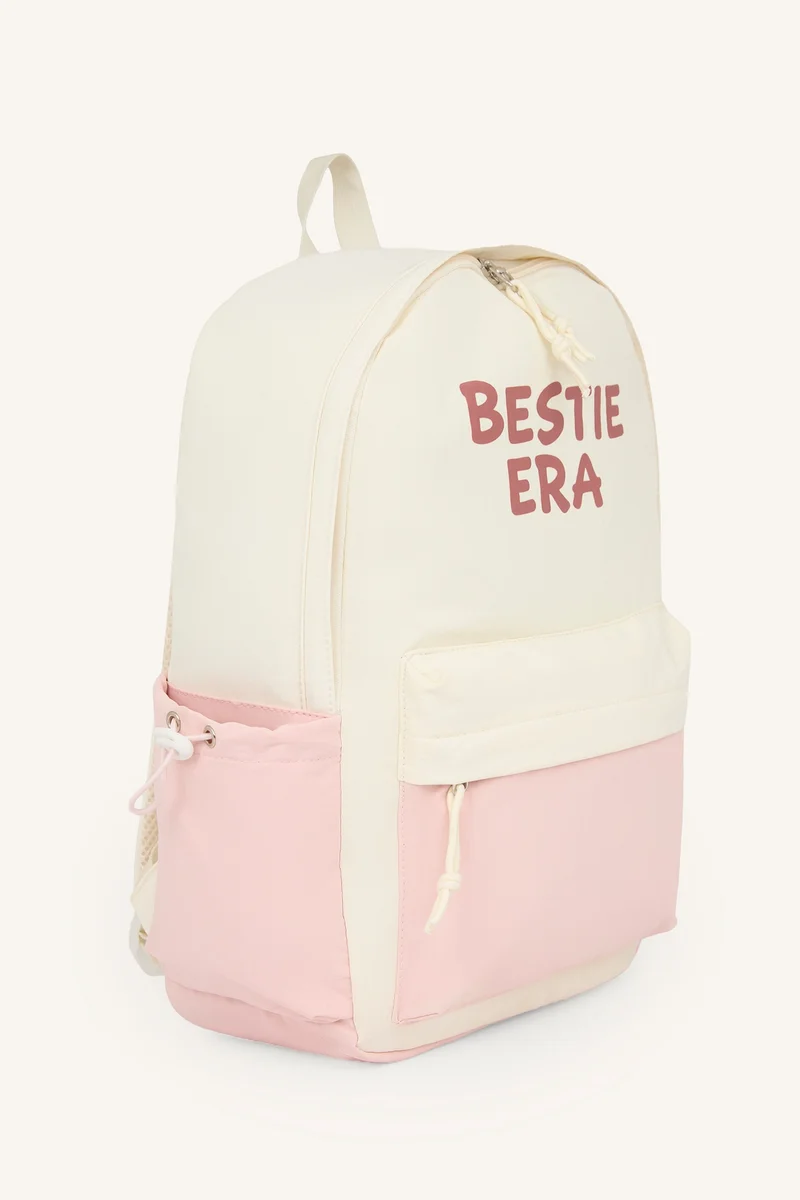 Defacto Girl Printed Multi-Pocket Backpack