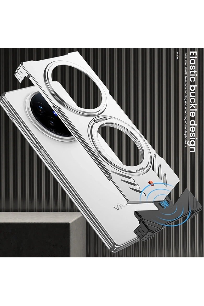 عام Suitable for vivo xfold5 foldable metal phone case 360-degree rotating stand heat dissipation protective cover Compatible with foldable phones Practical protection - Image 3