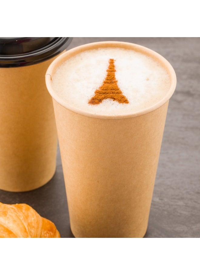 Restaurantware RW Base 16 Ounce Eco-Friendly Drink Cups, 1000 Unbleached Paper Coffee Cups - Single Wall, No Artificial Dyes, Brown Paper Recyclable Coffee Cups, Leak-Resistant, Rolled Rim  - Image 3